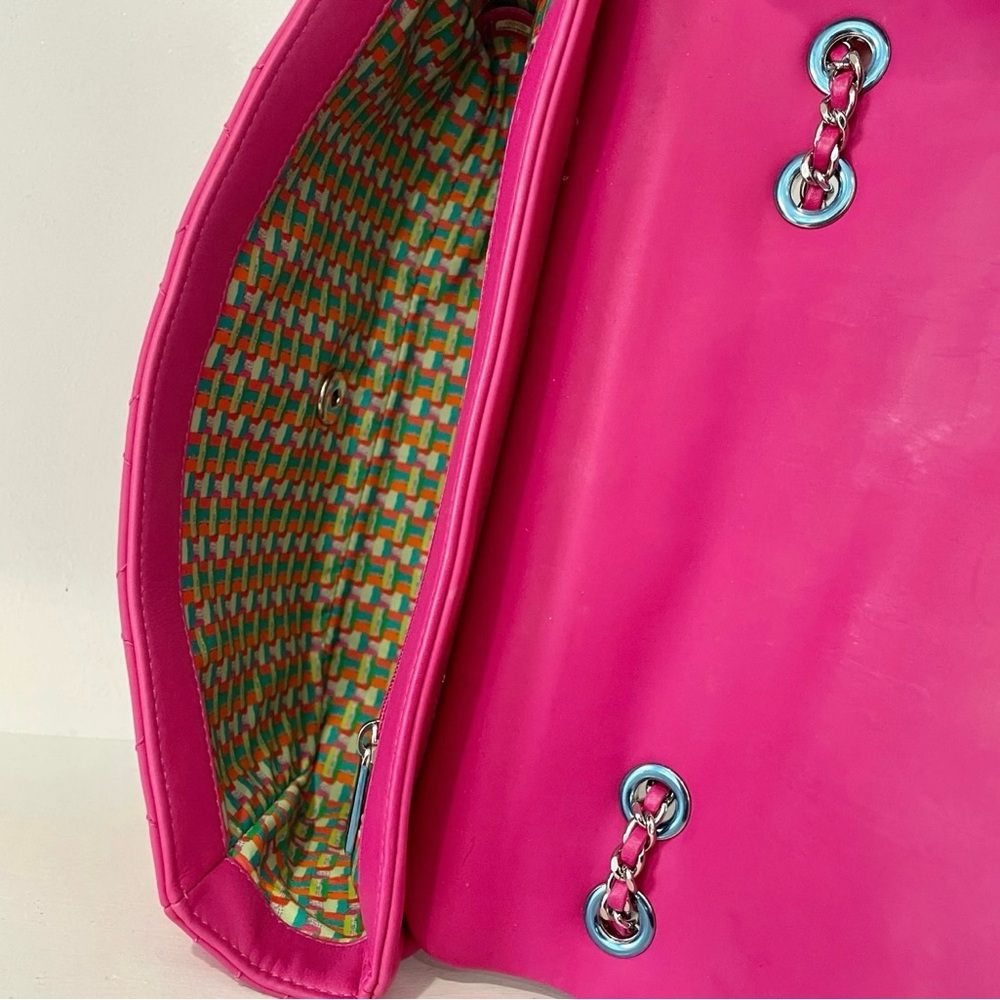 Chanel Rubber Quilted Lambskin Medium Coco Rain Flap in Pink. 💖 Card & COA- Full - Picture 5 of 16
